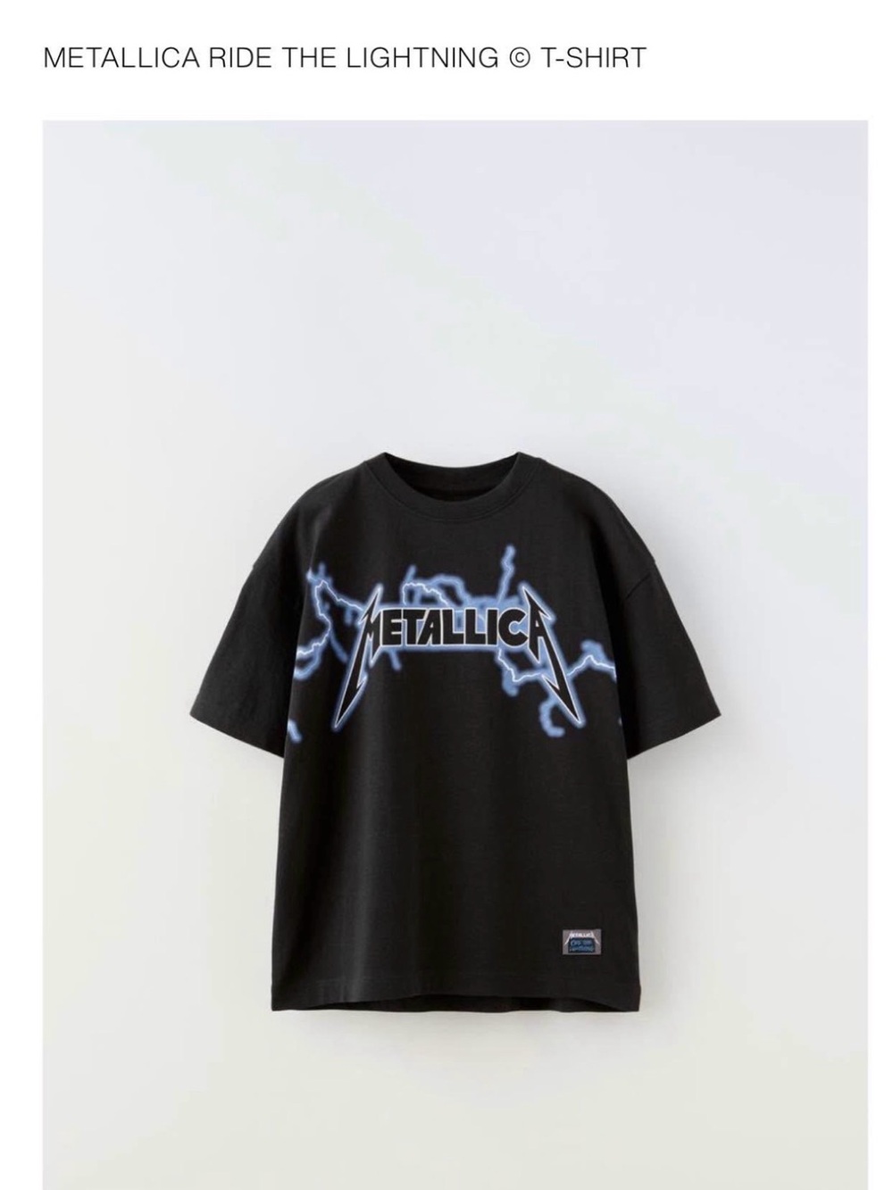 Zara Boys Metallica Shirt Size 6/7